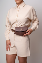 PöSH ICON - Bolsa Pochete Versátil de Couro Nude