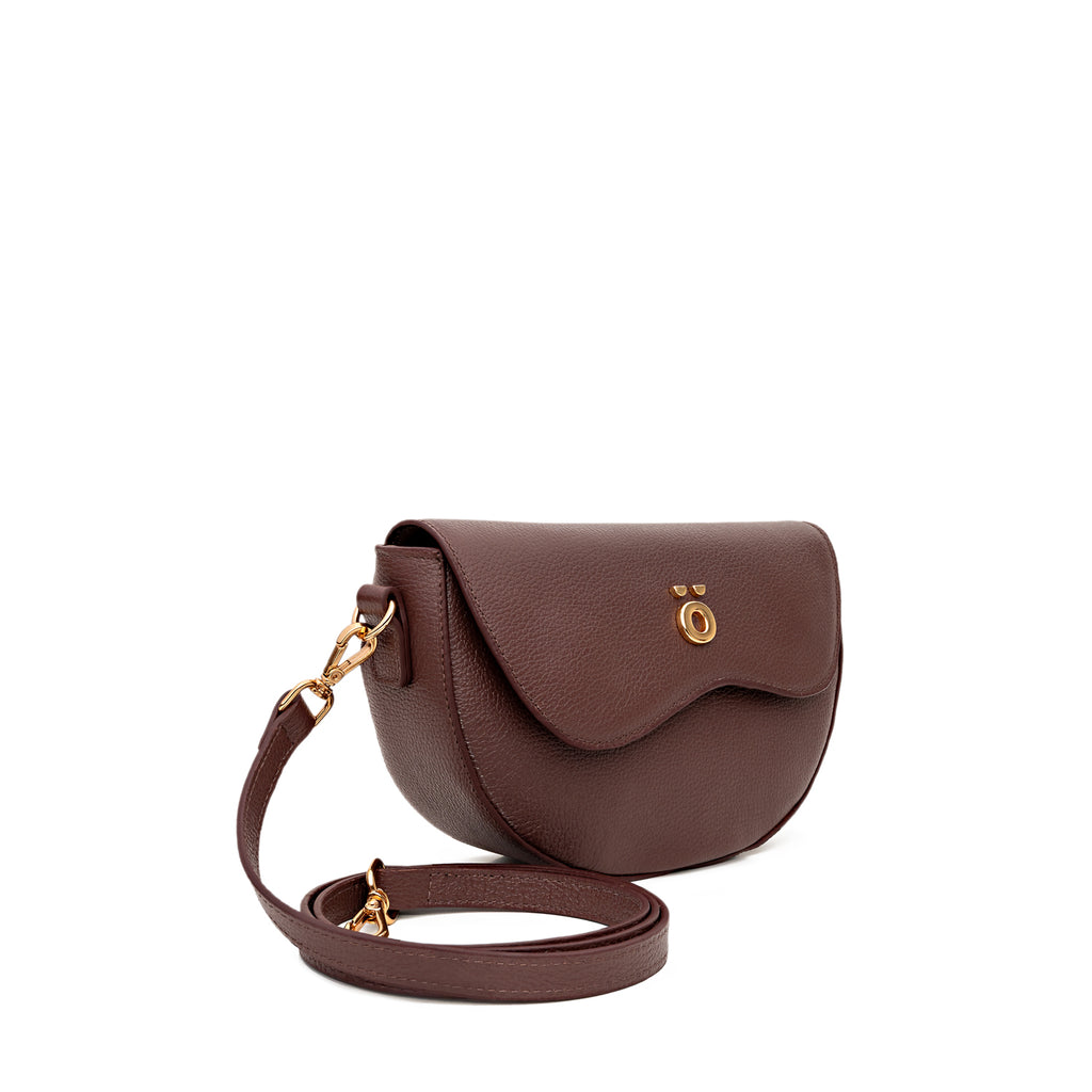 Bolsa Transversal de Couro Marrom