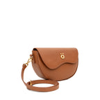 Bolsa Transversal de Couro Caramelo