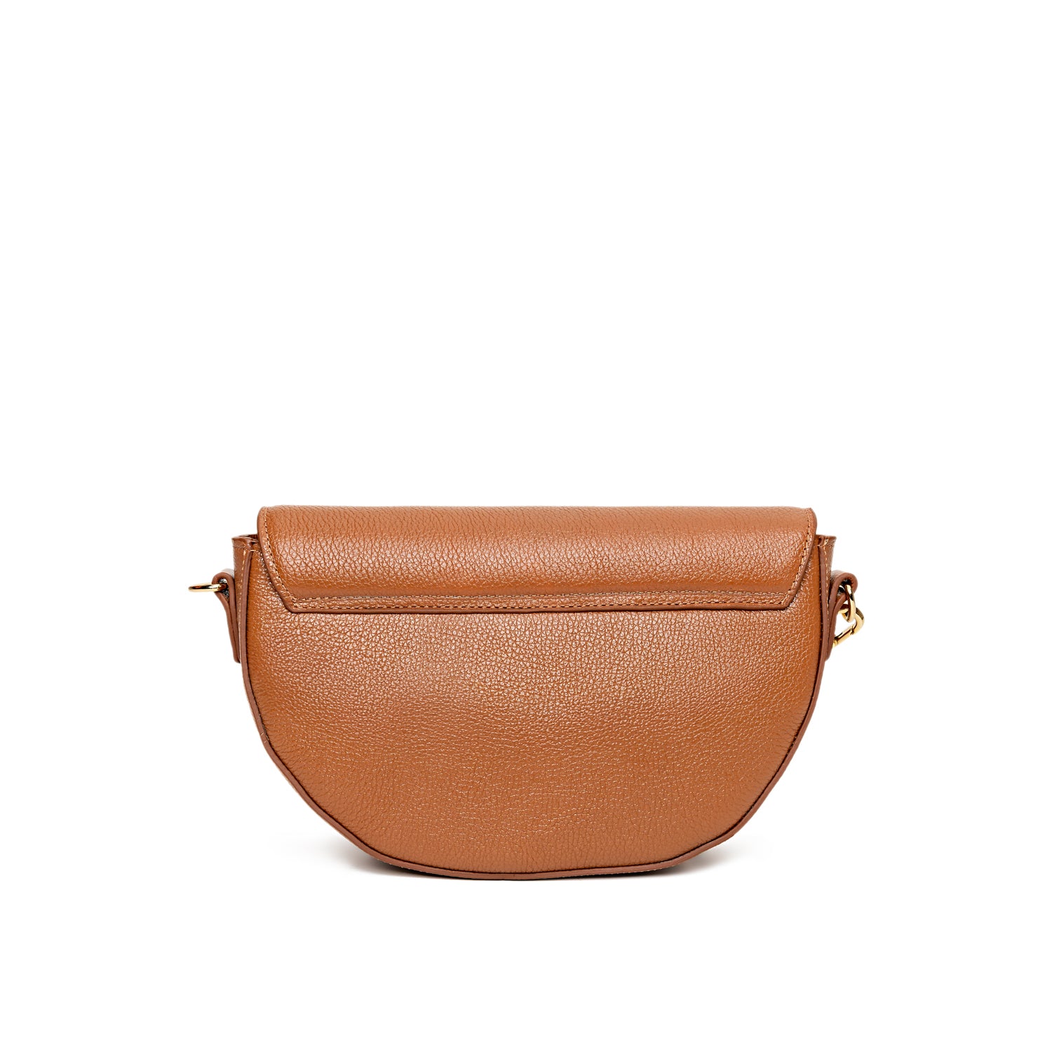 Bolsa Transversal de Couro Caramelo