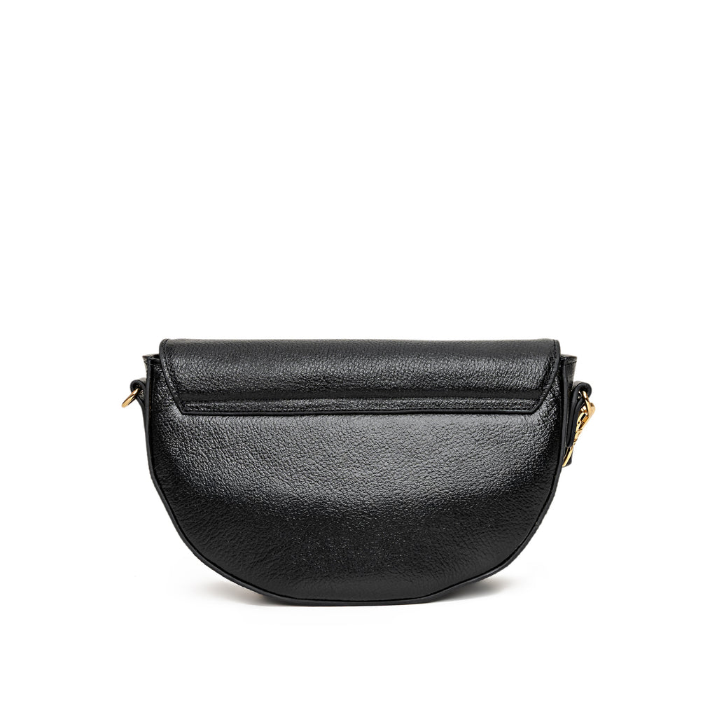 PöSH AURA - Bolsa Transversal de Couro Preta
