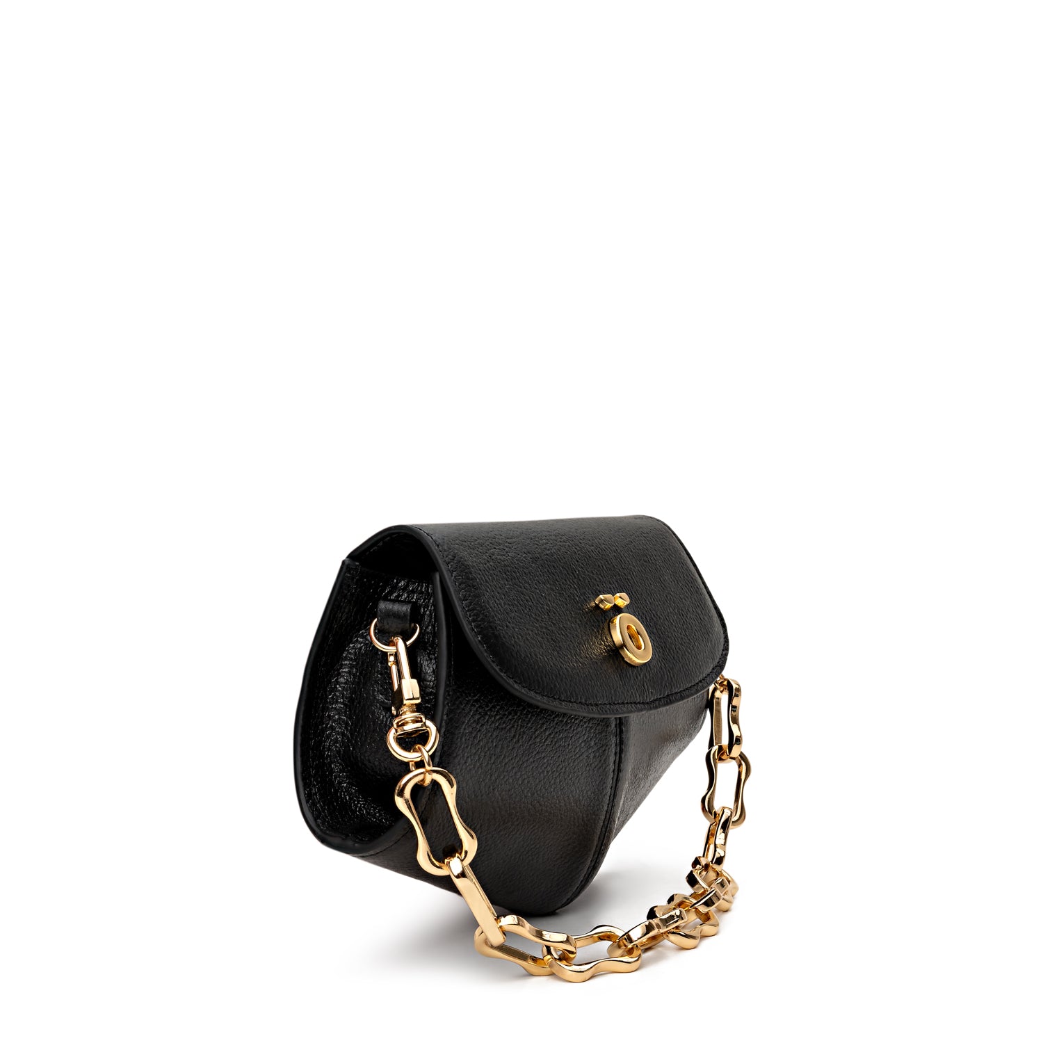 PöSH ICON - Bolsa Pochete Versátil de Couro Preta