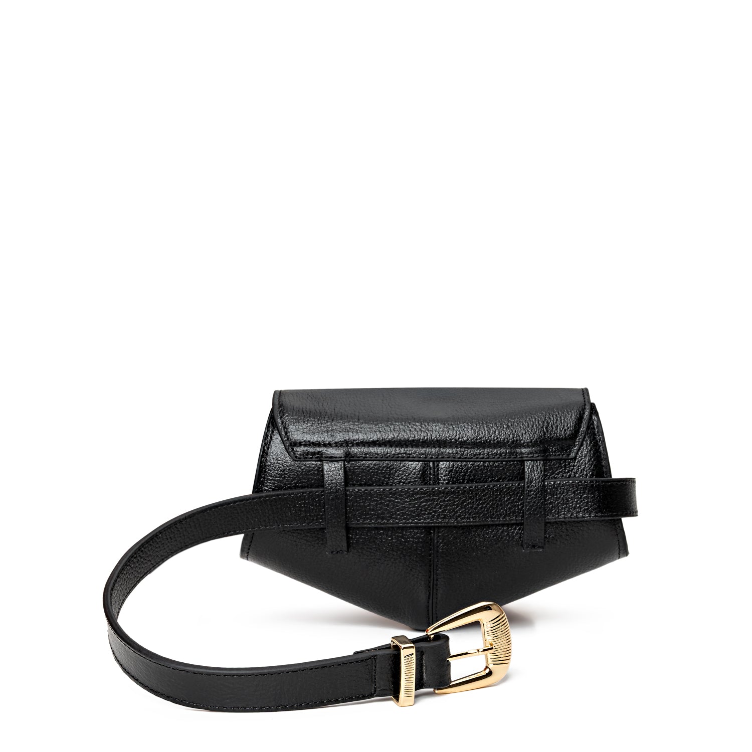 PöSH ICON - Bolsa Pochete Versátil de Couro Preta