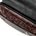 PöSH AURA - Bolsa Transversal de Couro Preta