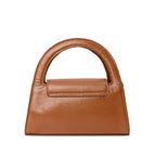 Bolsa Estruturada de Couro Caramelo