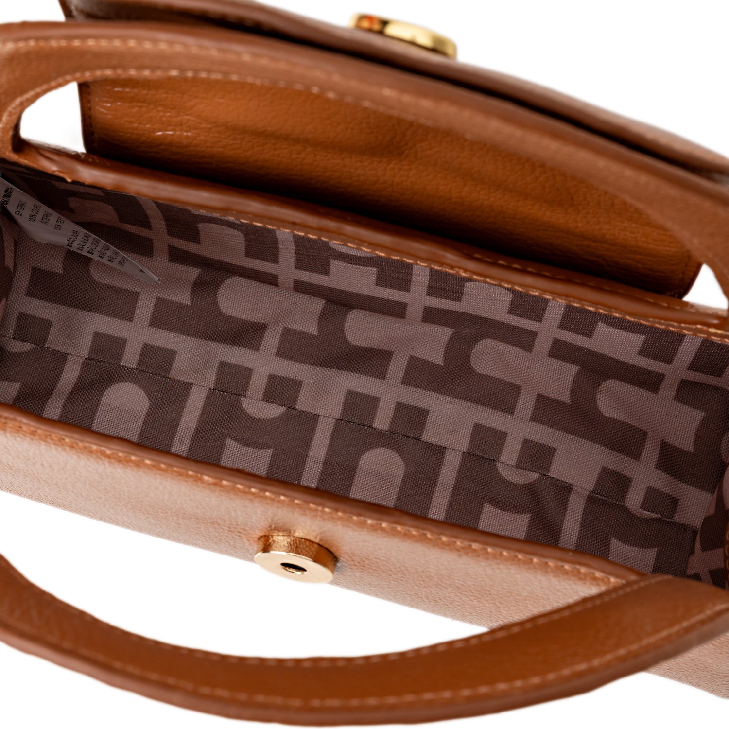 Bolsa Estruturada de Couro Caramelo