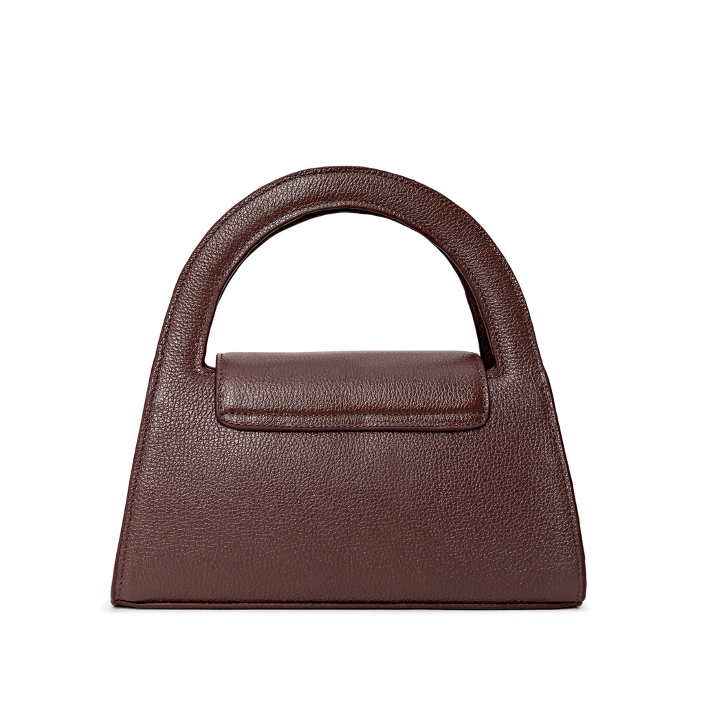 Bolsa Estruturada de Couro Marrom