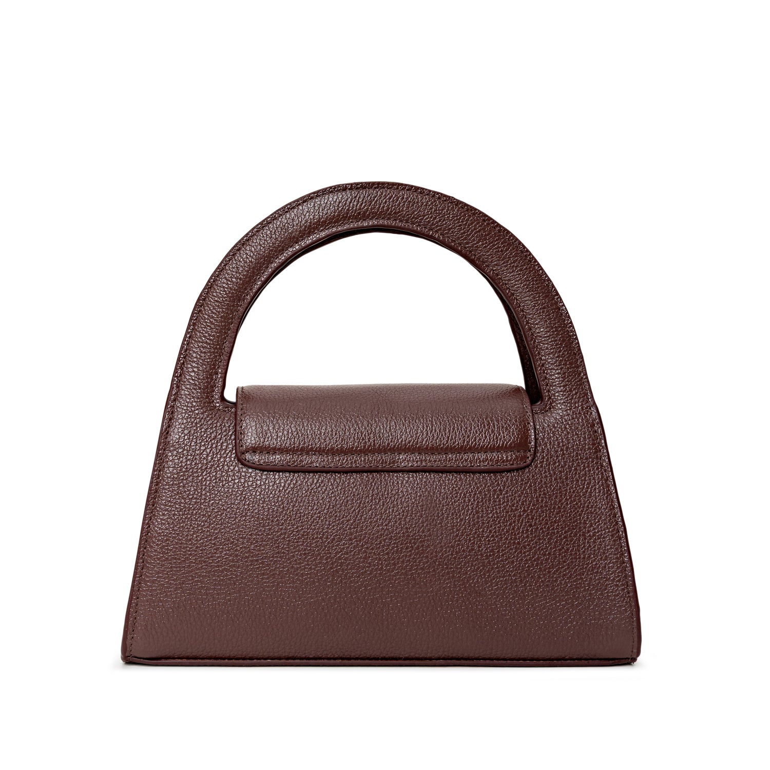 Bolsa Estruturada de Couro Marrom