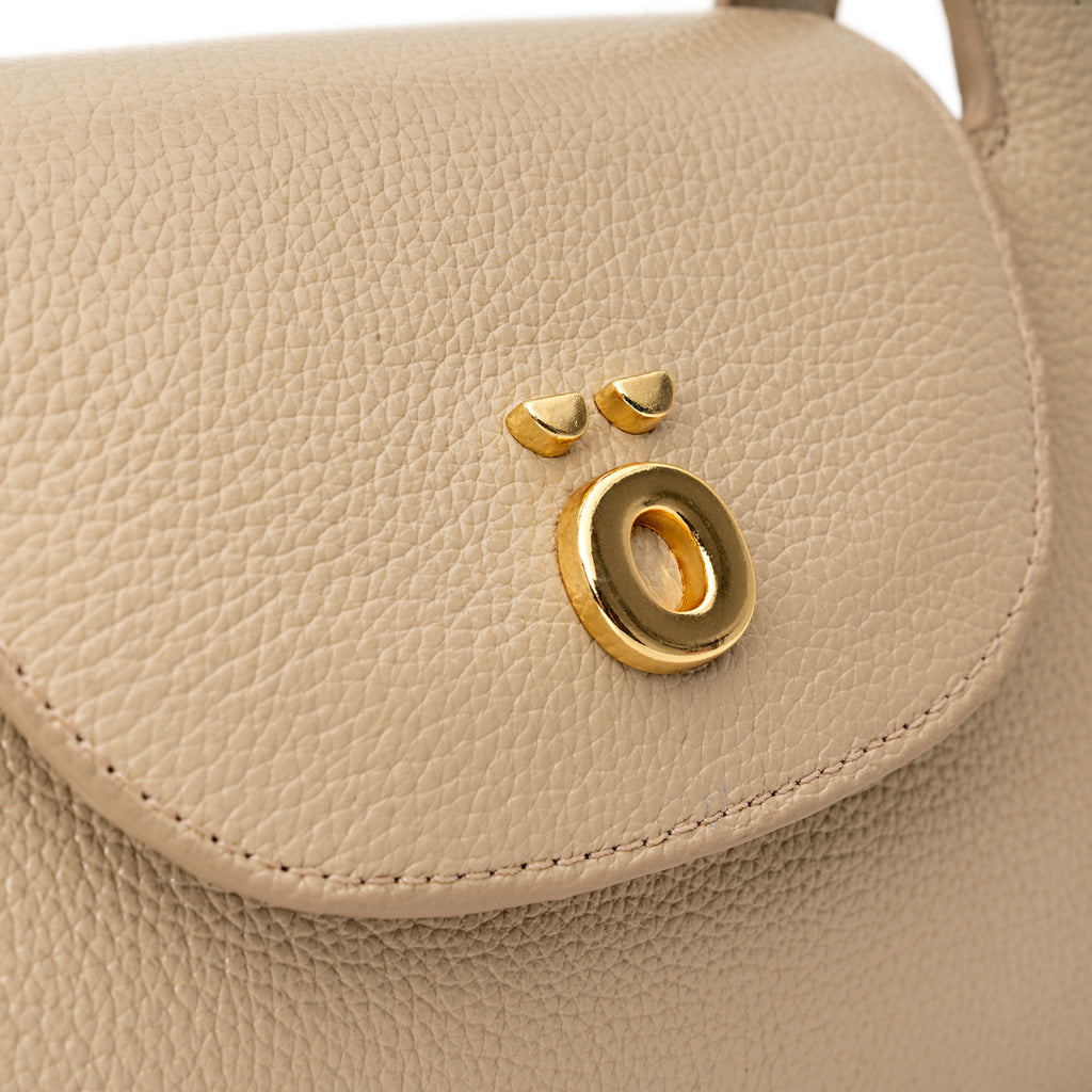 PöSH FRAME - Bolsa Estruturada de Couro Nude