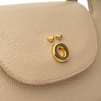 PöSH FRAME - Bolsa Estruturada de Couro Nude