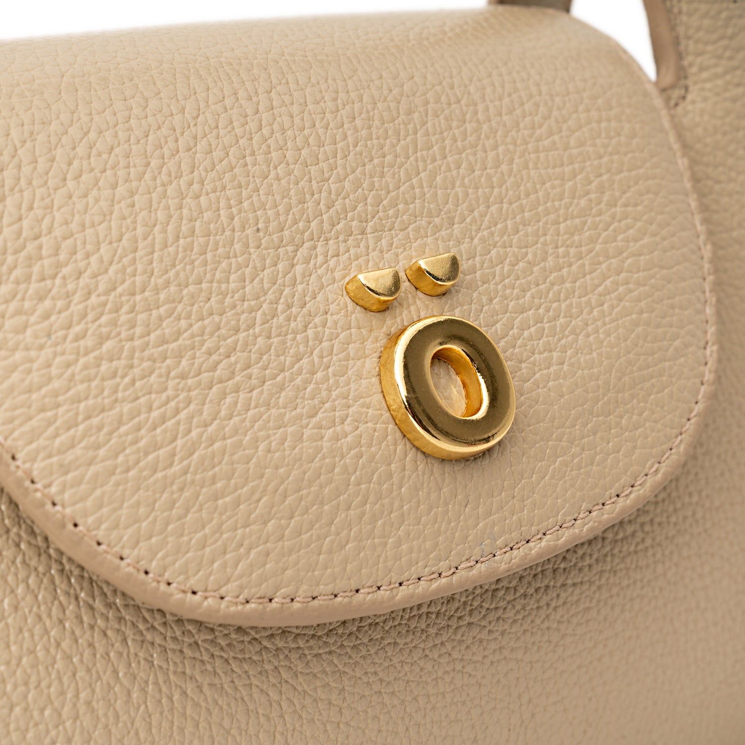 PöSH FRAME - Bolsa Estruturada de Couro Nude