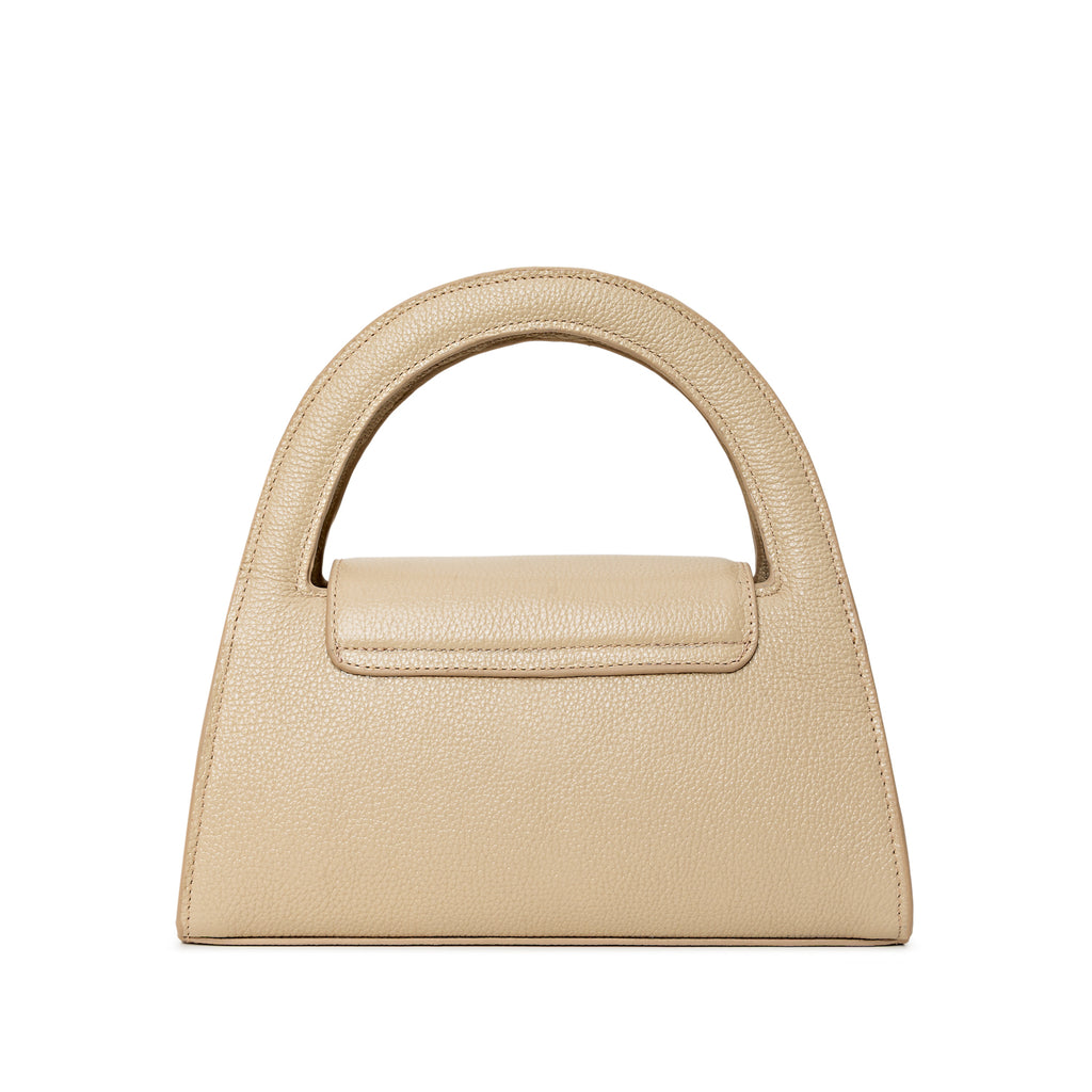 PöSH FRAME - Bolsa Estruturada de Couro Nude