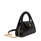 PöSH FRAME - Bolsa Estruturada de Couro Preta