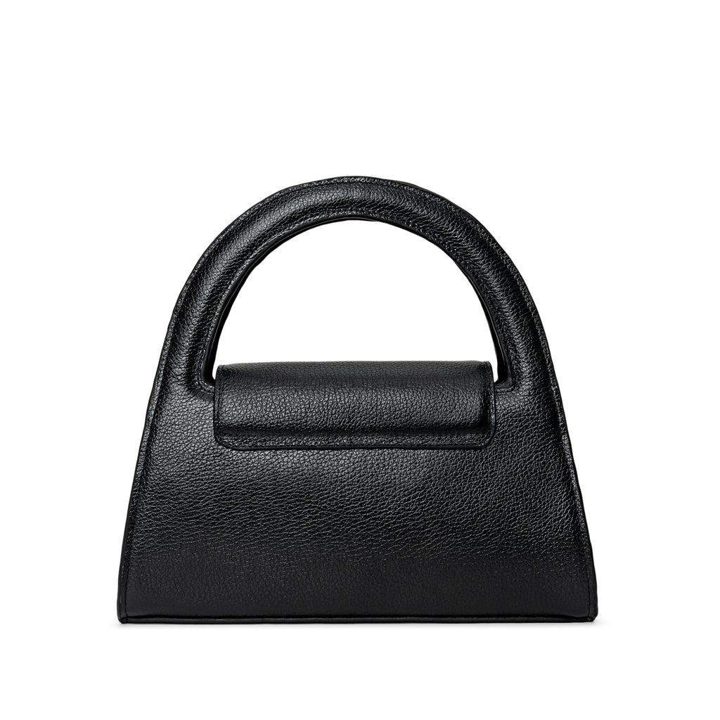 PöSH FRAME - Bolsa Estruturada de Couro Preta