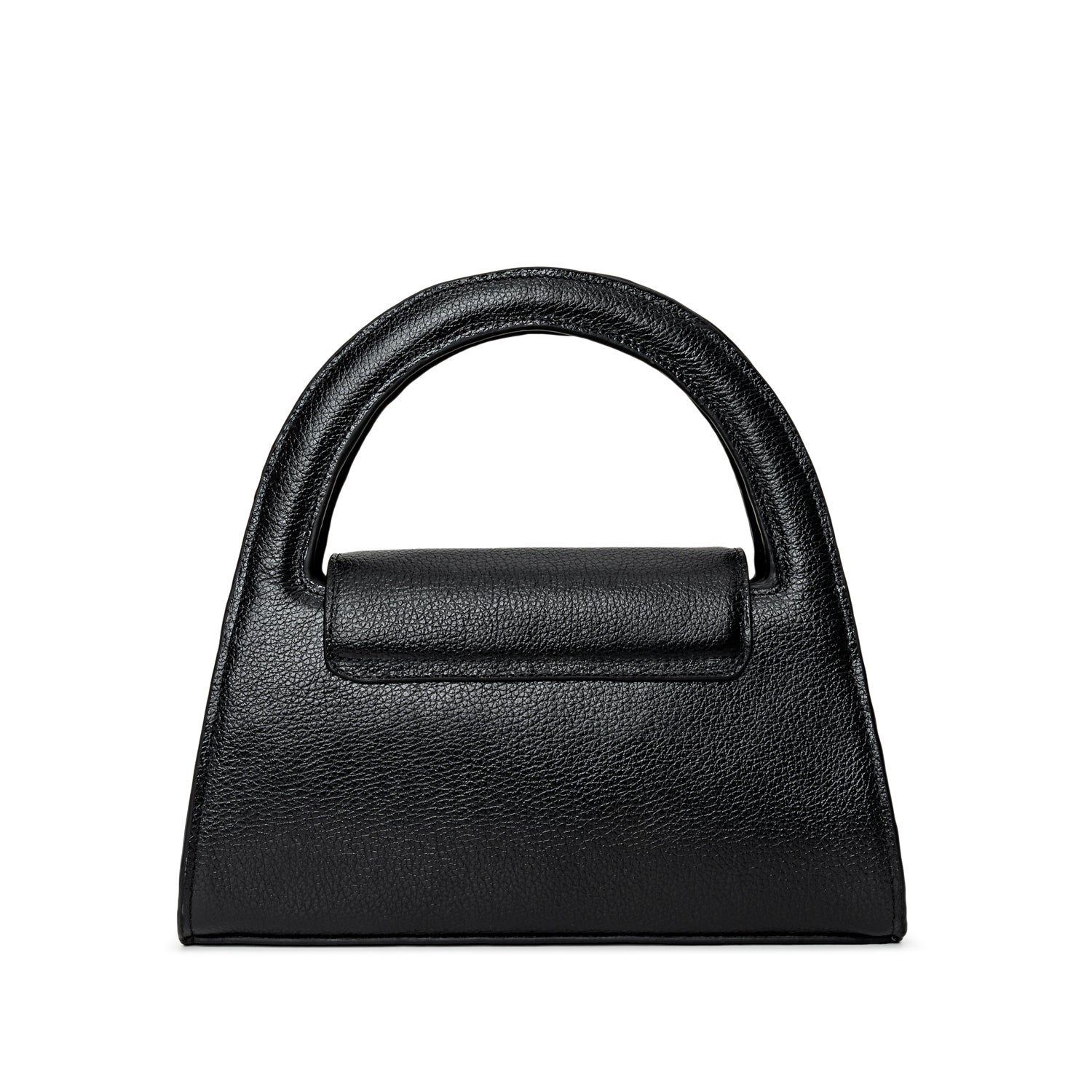 PöSH FRAME - Bolsa Estruturada de Couro Preta