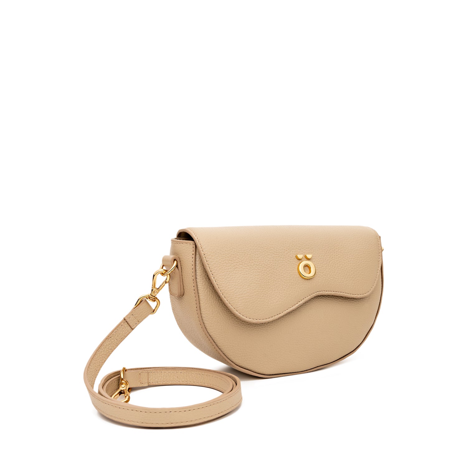 Bolsa Transversal de Couro Nude