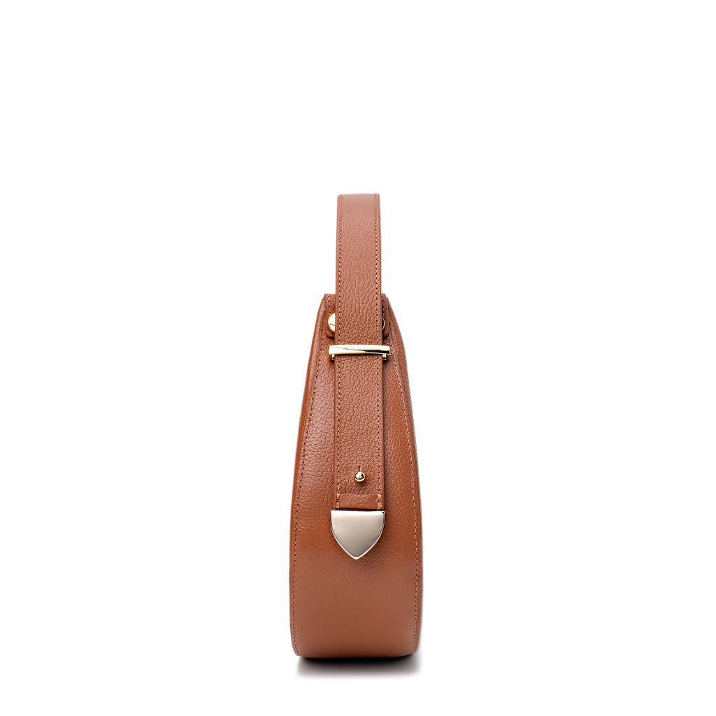 PöSH LUME - Bolsa Ombro de Couro Caramelo