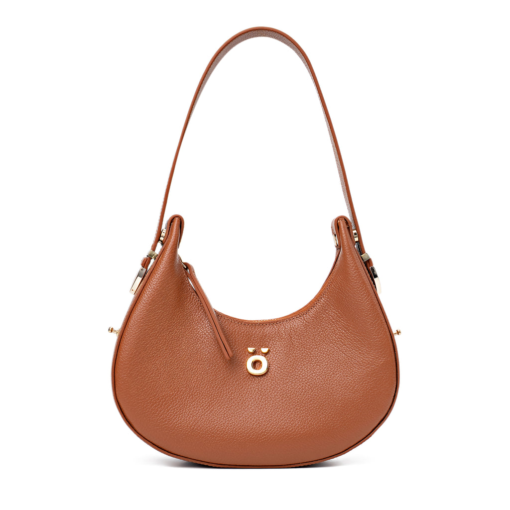 PöSH LUME - Bolsa Ombro de Couro Caramelo
