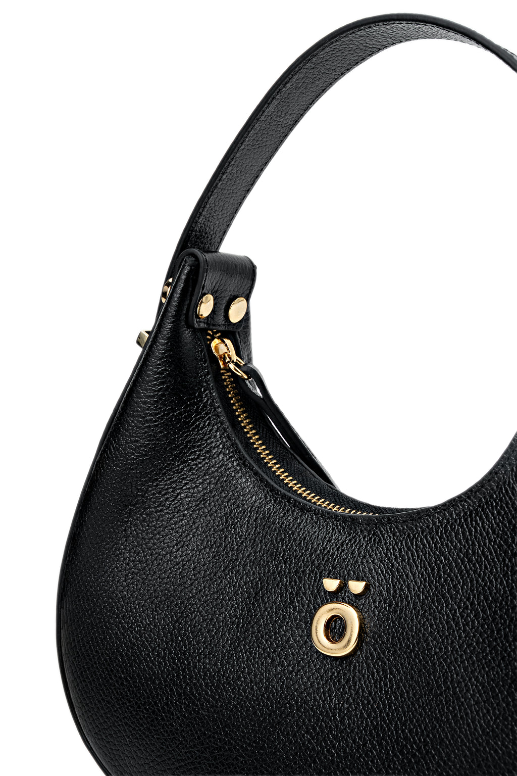 PöSH LUME - Bolsa Ombro de Couro Preta