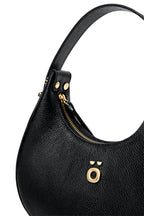 PöSH LUME - Bolsa Ombro de Couro Preta