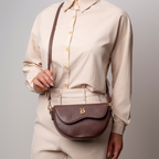 Bolsa Transversal de Couro Nude